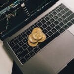 crypto trading risks illustrated with warning symbols and graphs