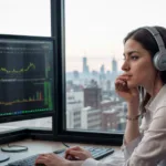 financial analysis dashboard displaying data for algorithmic trading smart contracts