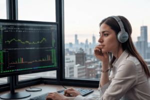 financial analysis dashboard displaying data for algorithmic trading smart contracts